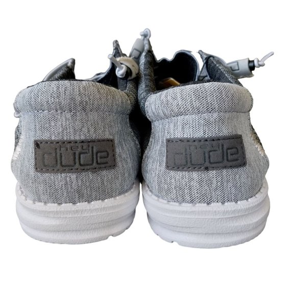 Nwt Hey Dude Wally Stretch Ozone 22 Men's Gray Slip On Loafer Shoes Size 13 - Picture 5 of 12